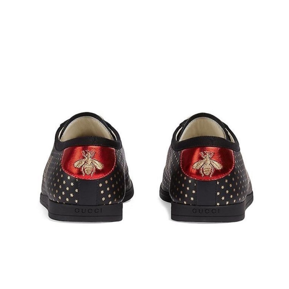 NEW Gucci Men Guccy Falacer Low Top Sneakers Black - Picture 3 of 8